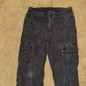 american eagle black cargo pants
